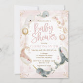 Babydouches met Zee in de natuur voor meisjes Kaart (Voorkant)