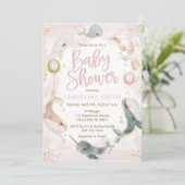 Babydouches met Zee in de natuur voor meisjes Kaart (Staand voorkant)