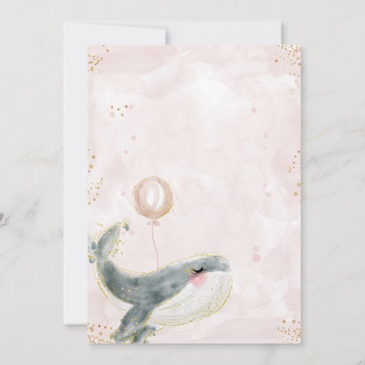 Babydouches met Zee in de natuur voor meisjes Kaart (Achterkant)