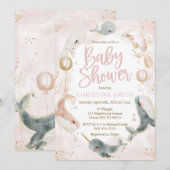 Babydouches met Zee in de natuur voor meisjes Kaart (Voorkant / Achterkant)