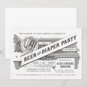 Babydouches voor bier- en luierfeestjes kaart (Voorkant / Achterkant)