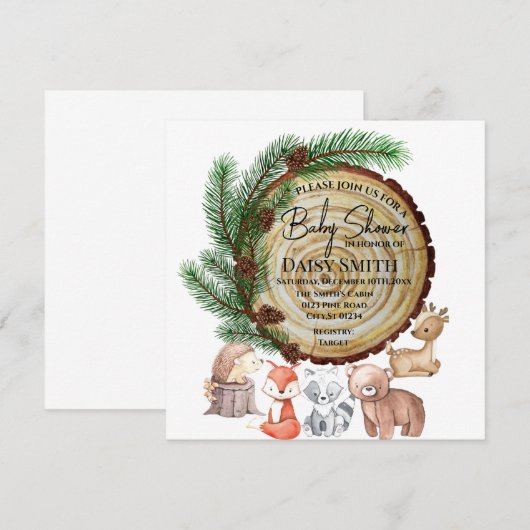 babydoucheuitnodiging (Voorkant / Achterkant)