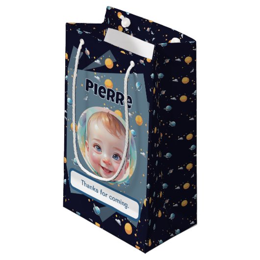 babyfeest klein cadeauzakje (Voorkant Gekanteld)