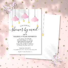 Babyfeest per post op afstand babymeisje roze kaart