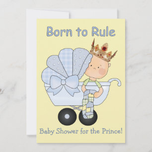 Babyfeest voor de Prins+Geboren om te Regeren! Kaart