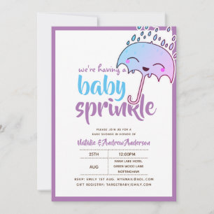 Babyfeestje SPRINKLE Kawaii Paars Blauw Kaart