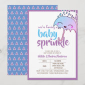 Babyfeestje SPRINKLE Kawaii Paars Blauw Kaart (Voorkant / Achterkant)