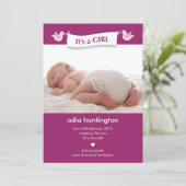 Babyfoto-aankondiging van Birdie Banner Aankondiging (Staand voorkant)