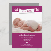 Babyfoto-aankondiging van Birdie Banner Aankondiging (Voorkant / Achterkant)