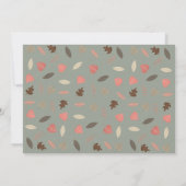 Babyfoto bosdieren Monogram Geboorte Aankondiging (Achterkant)