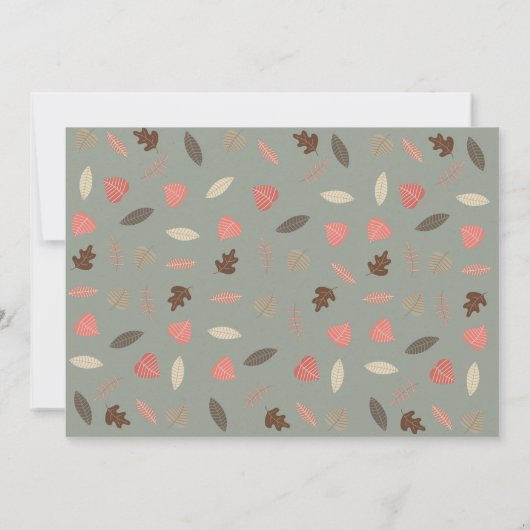 Babyfoto bosdieren Monogram Geboorte Aankondiging (Achterkant)