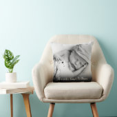 Babyfoto en naam in het schrift kussen (Stoel)