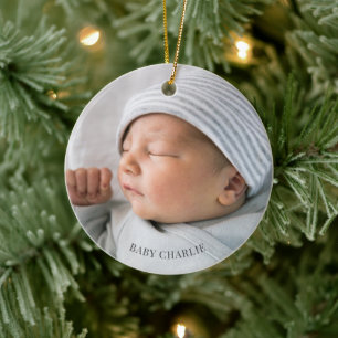 Babyfoto Geboorte Keramisch Ornament