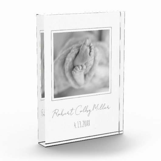 Babyfoto Geboorteaankondiging Moderne Kinderkamer  Fotoblokken (Links)