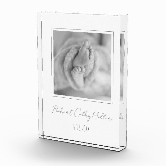 Babyfoto Geboorteaankondiging Moderne Kinderkamer  Fotoblokken (Rechts)