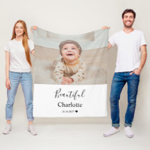 Babyfoto met op maat gemaakte naam als aandenken
