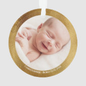 Babyfoto Ouder-overgrootouder Eerste Kerstmis Ornament (achterkant)