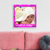 Babyfoto Roze Abstracte Lijst Canvasprint Canvas Afdruk (Insitu (Woonkamer))
