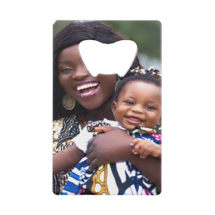 Babyfoto toevoegen Aanpassen Personaliseren Creditkaart Flessenopener