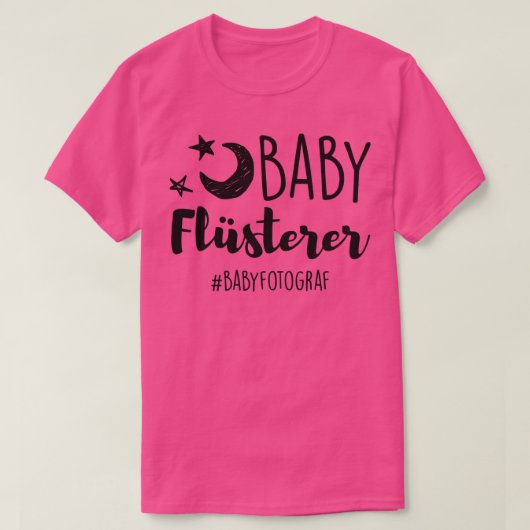 Babyfotograf zwart t-shirt (Design voorkant)