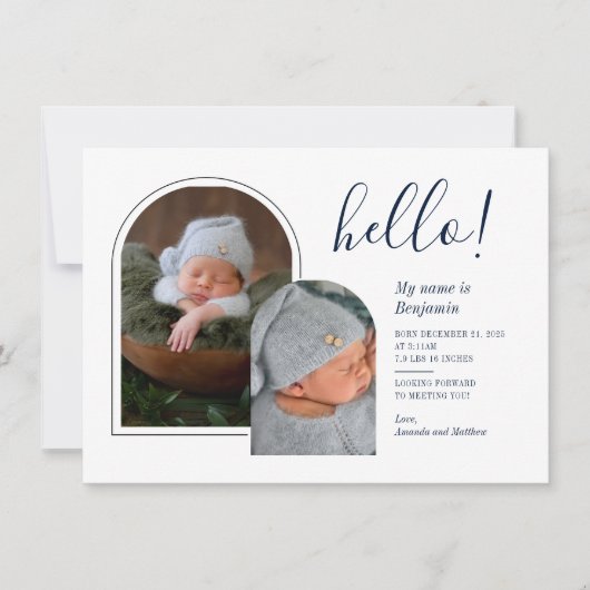Babyfoto's Script Geboorteaankondiging (Voorkant)