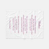 Babygedicht Fleece Deken (Voorkant (Horizontaal))