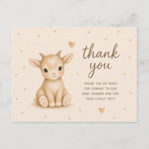 Babygeit Lammetje Baby Shower Bedankt Briefkaart