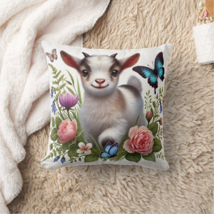 Babygeit met kleurrijke vlinders en bloemen kussen