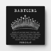 Babygirl - fenomenaal zwart meisje fotoplaat (Voorkant)