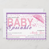 Babygirl Sprinkle Shower Uitnodiging (Voorkant)