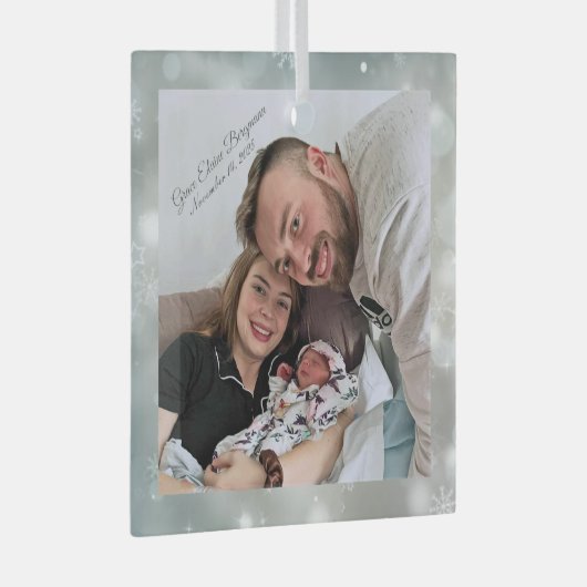 BabyGraceB Arrival Glass Ornament (Voorkant Rechts)