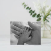 babyhand briefkaart (Staand voorkant)