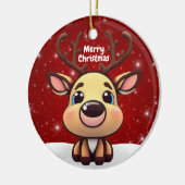 Babyhert, Jong hert, Hinde 🦌 🎄Schattig kerstfees Keramisch Ornament (Links)