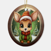 Babyhert Rustieke Ree Karakter Kerstboom 🦌🎄 Keramisch Ornament (Links)