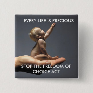 BabyinHand BUTTON, STOP FOCA Vierkante Button 5,1 Cm