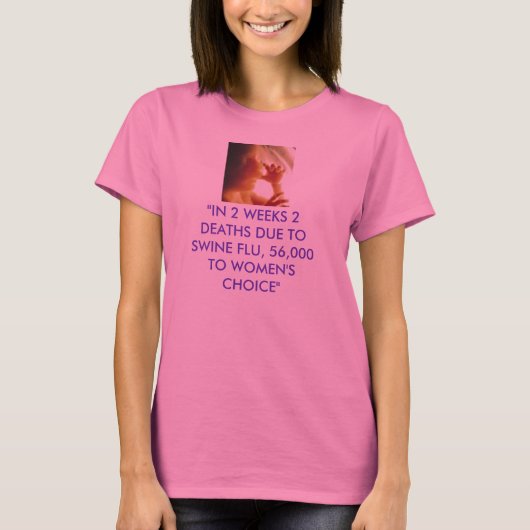 babyinwomb2, "IN 2 WEKEN 2 DEATHEN ALS GEVOLG VAN  T-shirt (Voorkant)