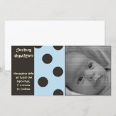 babyjongen aankondiging fotokaart (Voorkant / Achterkant)