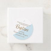 Babyjongen blauw modern baptisme bedankt bedankjes labels (In situ)