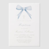 babyjongen Doop Vellum Uitnodigingen (Voorkant)