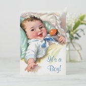 babyjongen kaart (Staand voorkant)