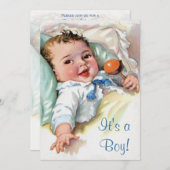 babyjongen kaart (Voorkant / Achterkant)