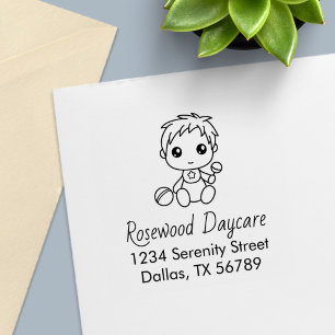 Babyjongen Kinderopvang Adres 2 Zelfinktende Stempel