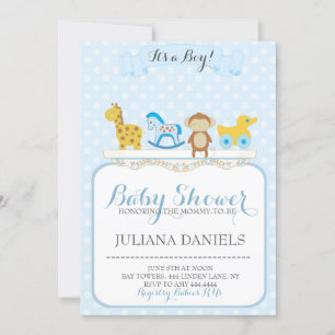 Babyjongen Neursery Baby Shower-uitvindingen Kaart
