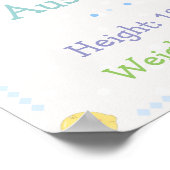 Babyjongen op maat van geboortedatum poster (Hoek)