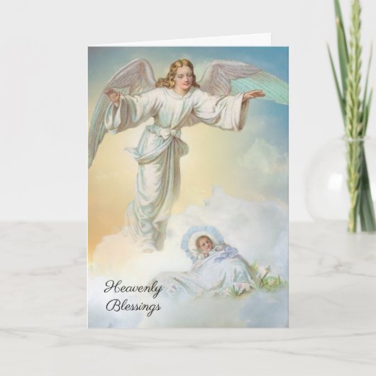 babyjongen Religieuze Scriptkaart Angel Card Kaart (Voorkant)