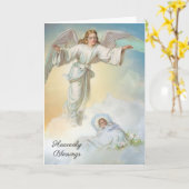 babyjongen Religieuze Scriptkaart Angel Card Kaart (Gele Bloem)
