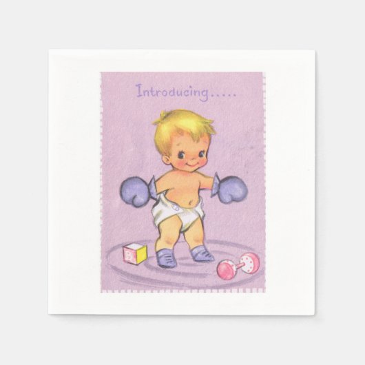 babyjongen servet (Voorkant)