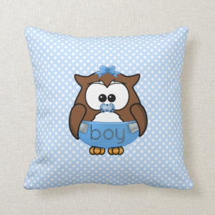 babyjongen uil kussen