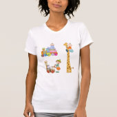 Babyjongens met Giraffe en wagen van de kleutertre T-shirt (Voorkant)