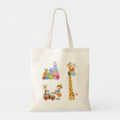 Babyjongens met Giraffe en wagen van de kleutertre Tote Bag (Achterkant)